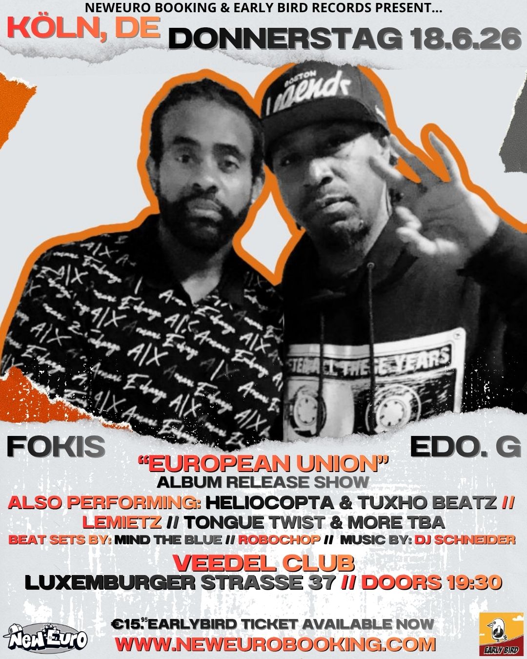 Edo. G & Fokis - June 18, 2026 - Veedel Club, Köln