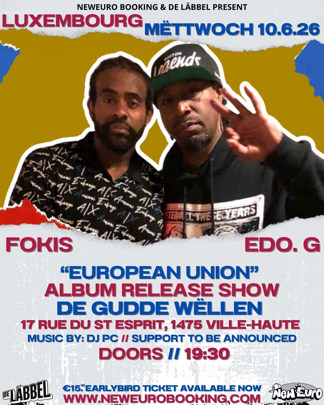 Edo. G & Fokis - June 10, 2026 - De Gudde Wëllen, Luxembourg