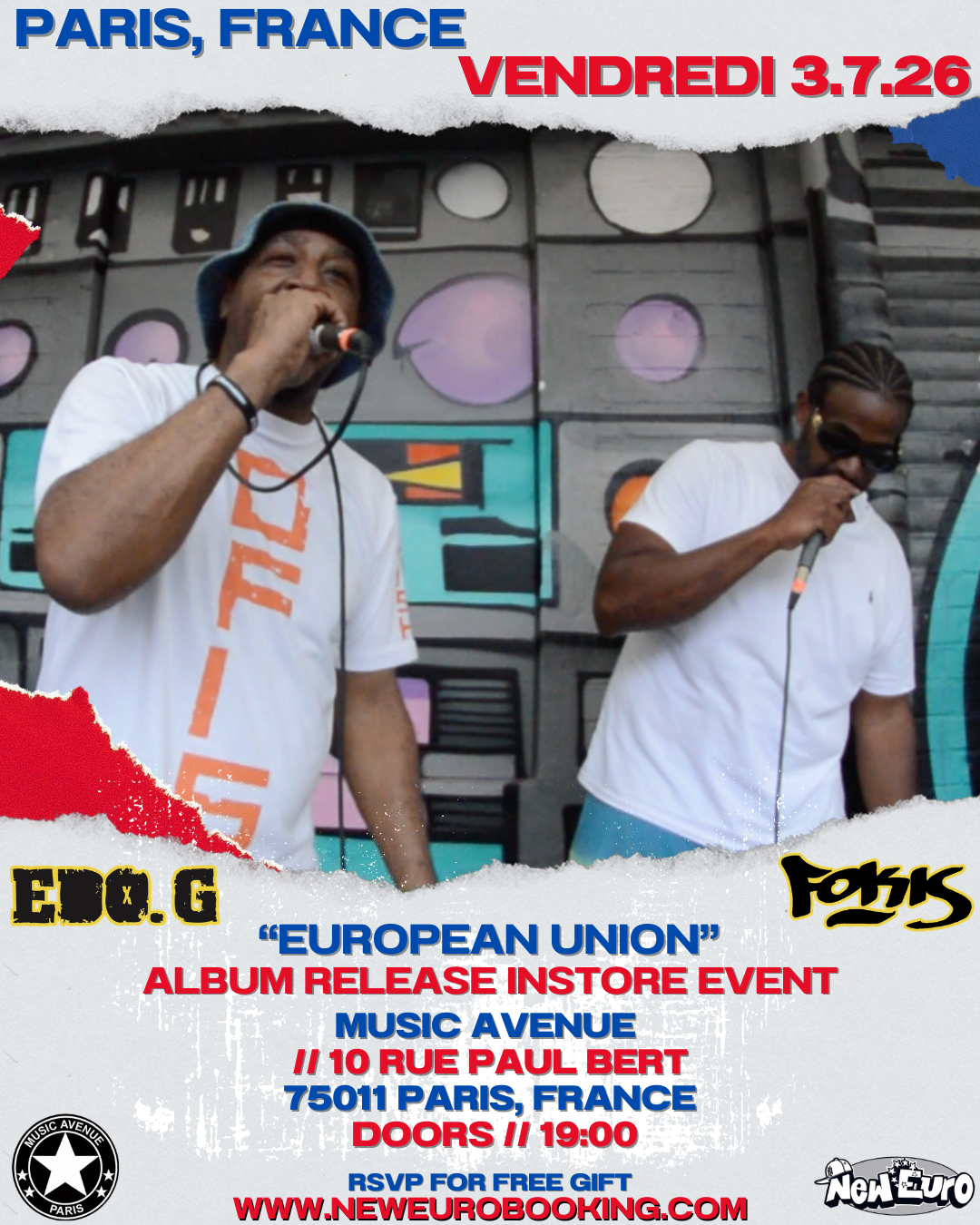 Edo. G & Fokis - July 3, 2026 - Music Avenue, Paris In-Store Event