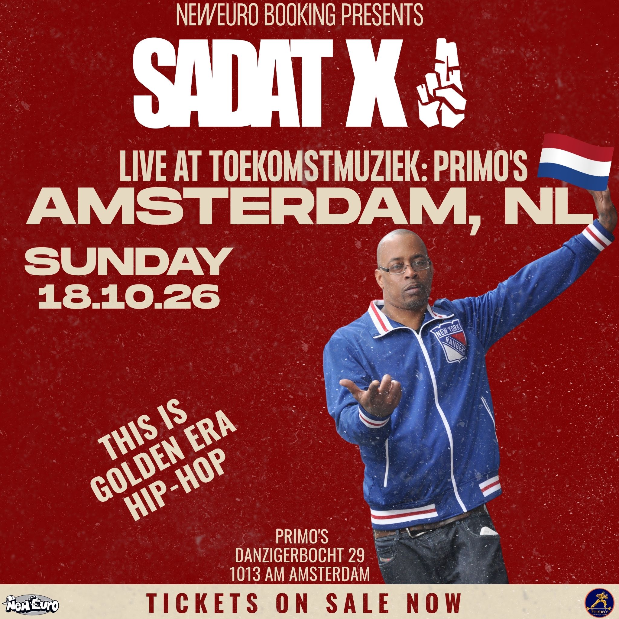 Sadat X Never Left Tour — Amsterdam, NL — October 18, 2026