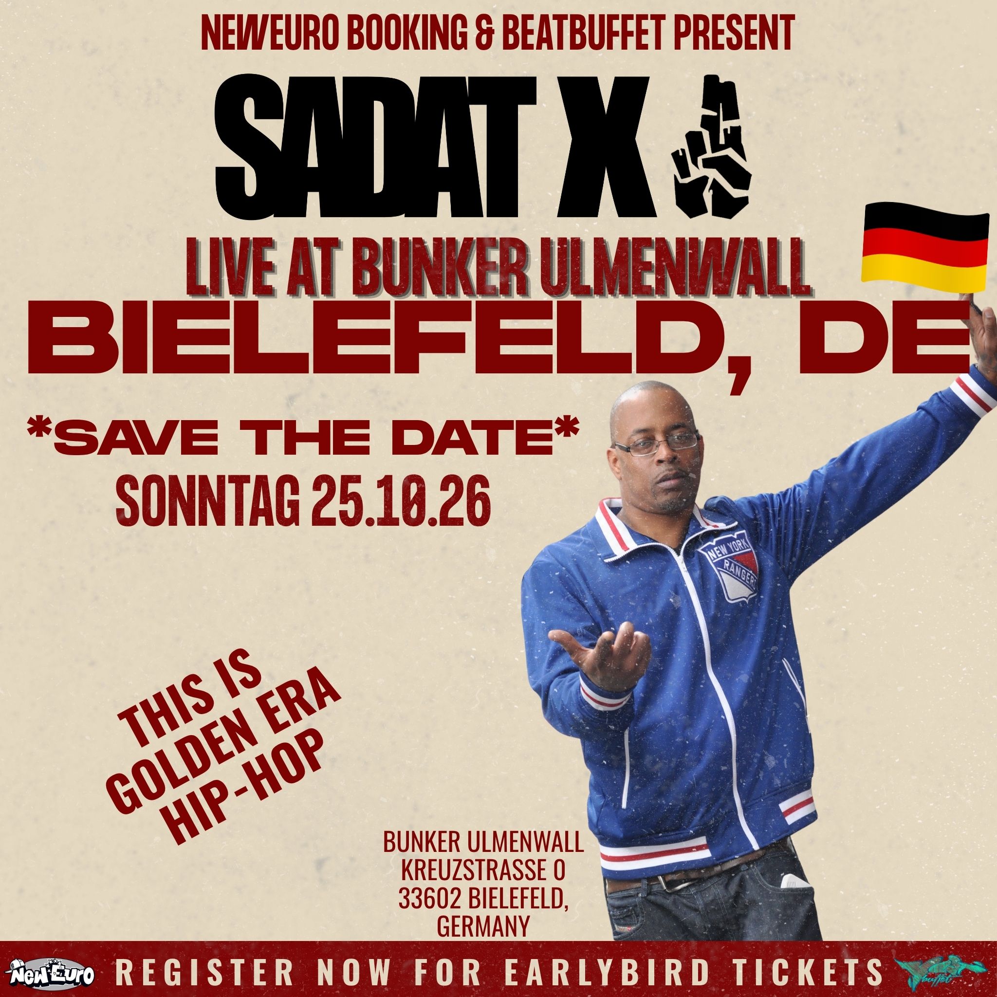Sadat X Never Left Tour — Bielefeld, DE — October 25, 2026