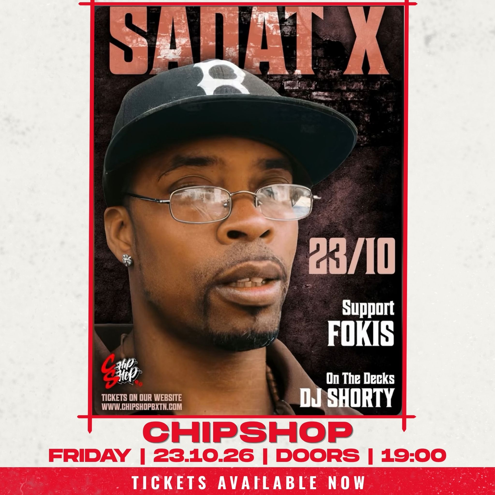 Sadat X Never Left Tour — Brixton, UK — October 23, 2026