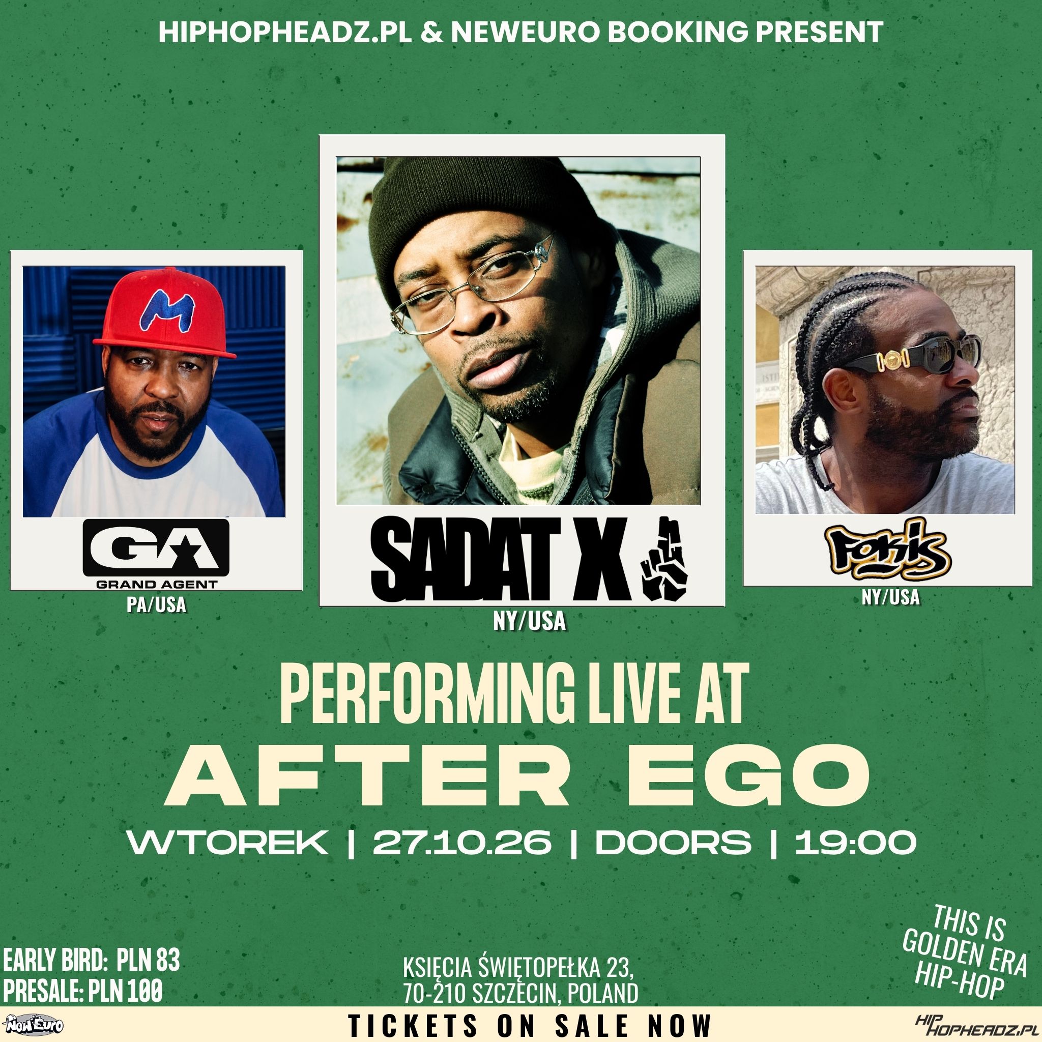 Sadat X Never Left Tour — Szczecin, Poland — October 27, 2026